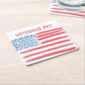 Honoring Heroes | Veterans Day Celebration スクエアペーパーコースター (アングル)