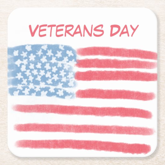Honoring Heroes | Veterans Day Celebration スクエアペーパーコースター (正面)