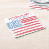 Honoring Heroes | Veterans Day Celebration スクエアペーパーコースター (アングル)