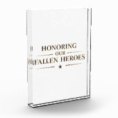 Honoring Our Fallen Heroes / Bloque de Acrílico  フォトブロック (左)