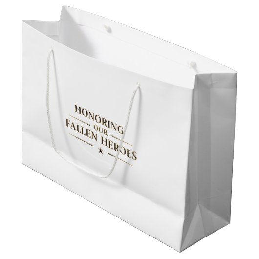 Honoring Our Fallen Heroes / Bolsa de Regalo ラージペーパーバッグ (正面アングル)