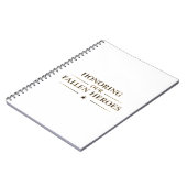 Honoring our fallen heroes / Cuaderno ノートブック (左側)