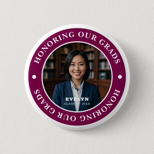 Honoring Our GRADS 20XX | Graduation Photo 缶バッジ (正面)