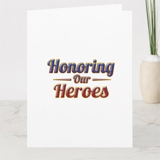 Honoring Our Heroes / Tarjeta Memorial Day  カード (正面)
