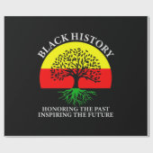 Honoring Past Inspiring Future Black History Month ラッピングペーパー (フラット)