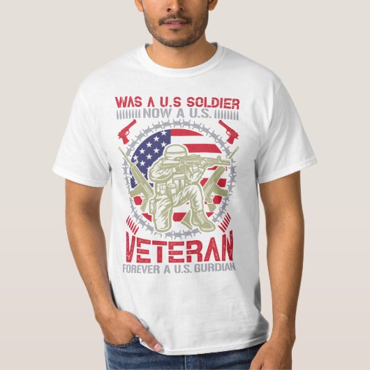 Honoring Service米国兵士退役軍人へガーディアン Tシャツ (正面)