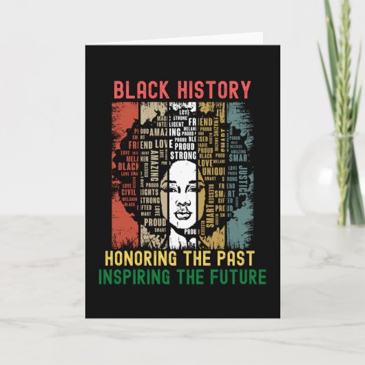 Honoring The Past Inspiring Future Black History カード (正面)