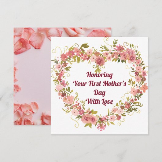 Honoring Your First Mother’s Day with Love Card (正面/裏面)