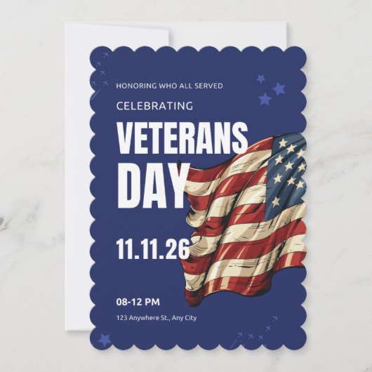 #HonoringCelebratingveteransDayFlatHolidayCard シーズンカード (正面)