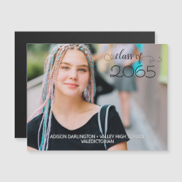 Honors写真卒業発表磁気カード マグネット招待状