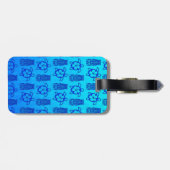 HonuおよびTikiの青いマスク ラゲッジタグ (裏面横)