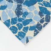 Honuのウミガメのハワイアンのアロハ-インディゴ フリースブランケット (角)