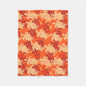 Honuのウミガメのハワイアンのアロハ-パパイヤ フリースブランケット (正面)