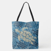 HonuのウミガメのハワイアンはリバーシブルのBeachBagをリラックスします トートバッグ (裏面)