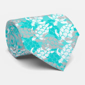 Honuのウミガメのハワイアンアロハ- Seafoam ネクタイ (ロール)