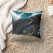 Honuのシールアロハ クッション (ブランケット)