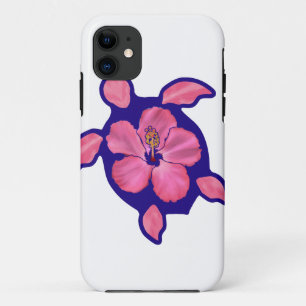 Honuのハワイのカメおよびハイビスカス iPhone 11 ケース