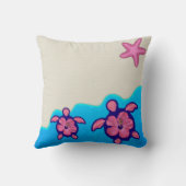 Honuのピンクのカメ クッション (裏面)