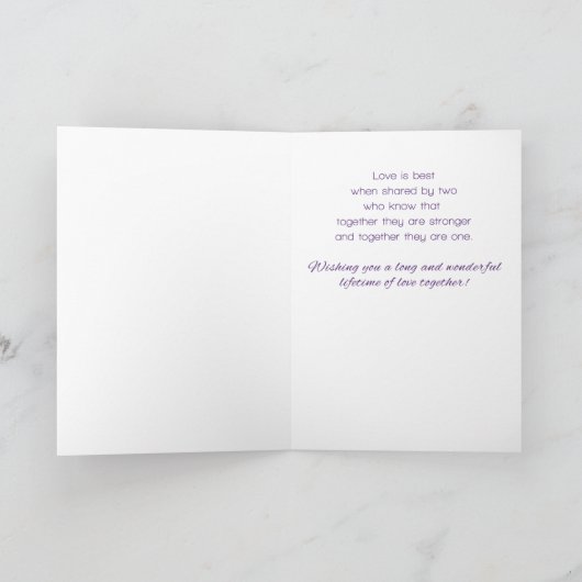 Honuの水泳のカメの陽気な結婚式のお祝い カード (内部)