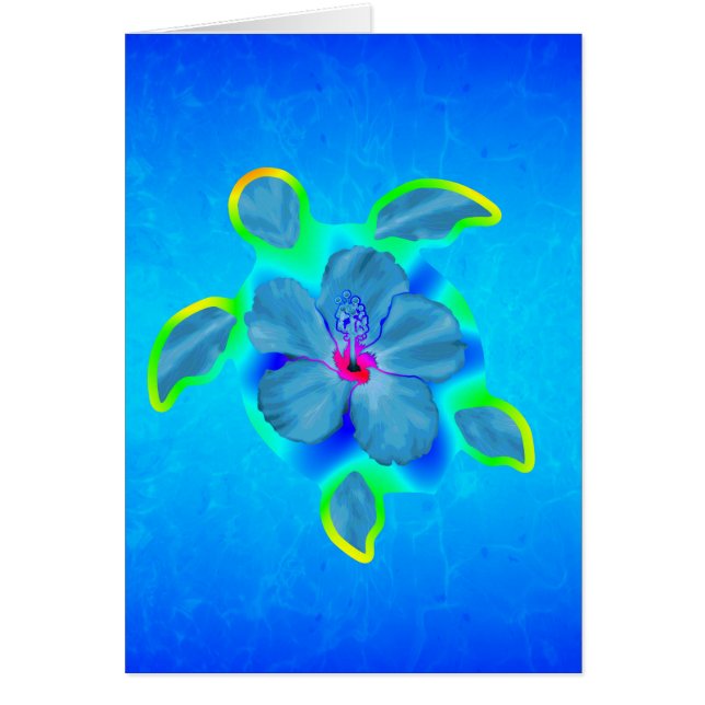 Honuの熱帯カメおよびハイビスカス (正面)