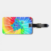 Honuの熱帯カメおよびハイビスカス ラゲッジタグ (裏面横)