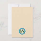 Honuの男の赤ちゃんのウミガメは平らな青#281感謝していしています サンキューカード (裏面)