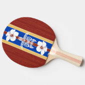 Honuの種族の擬似木製のサーフボード 卓球ラケット (横)