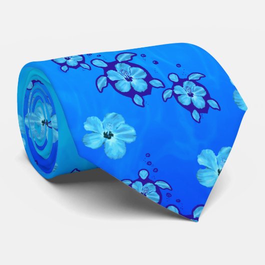 Honuの青いカメ ネクタイ (ロール)