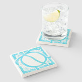 Honuの青いコースター ストーンコースター (横)