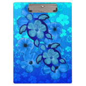 Honuの青いハイビスカスおよびカメ クリップボード (正面)
