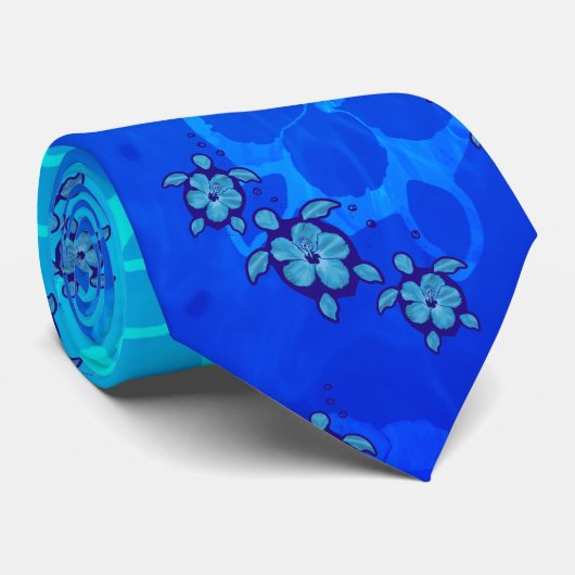 Honuの3匹の青いカメ ネクタイ (ロール)