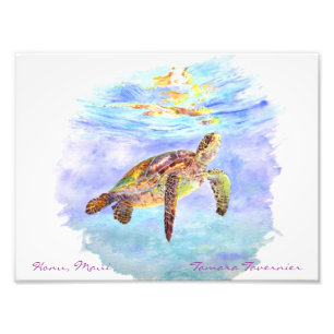 Honu、マウイ                         タマラ… フォトプリント           