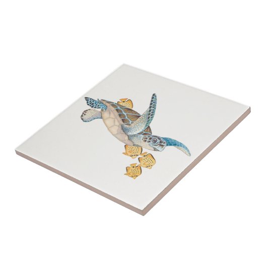 Honu (緑のウミガメ) タイル (側面)