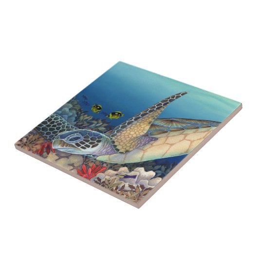 Honu (緑のウミガメ) タイル (側面)