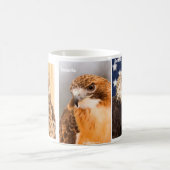 Hooの避難所の猛禽を特色にするマグ コーヒーマグカップ (中央)