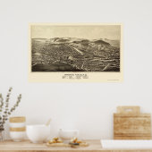 Hooシック秋, NYパノラママップ – 1889 ポスター (キッチン)