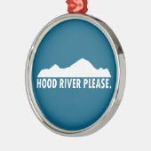 Hood River Oregon Please メタルオーナメント (左)