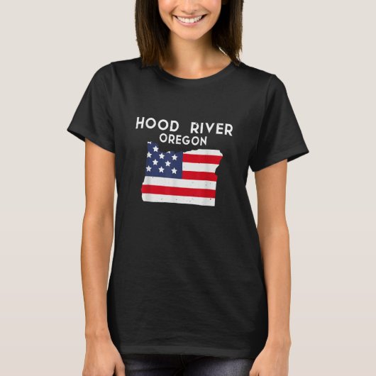 Hood River Oregon USA State America Travel Oregoni Tシャツ (正面)