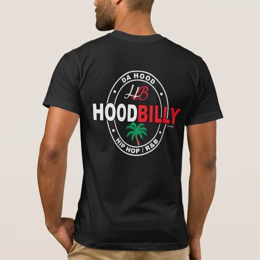 HoodbillyパッチのロゴDaのフードHipHop/R&B #2 Tシャツ (裏面)