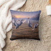Hooded Cranes in Winter -  クッション (ブランケット)