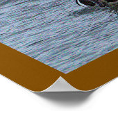 Hooded Merganser Duck Poster ポスター (角)