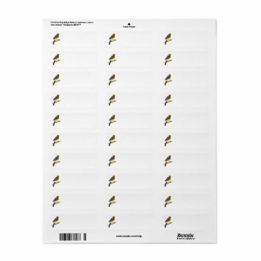 HOODED ORIOLE ラベル (フルシート)