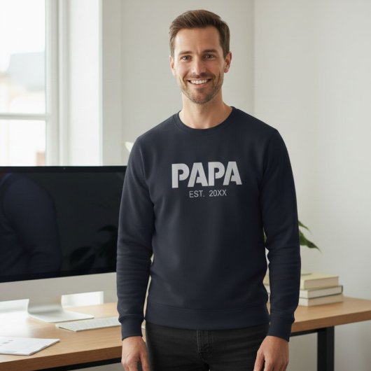 Hooded sweatshirt for dad personalized with name スウェットシャツ
