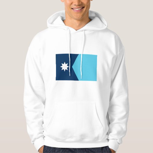Hooded Sweatshirt with Flag of Minnesota, USA パーカ (正面)