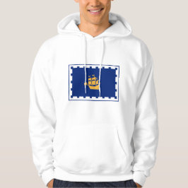 Hooded Sweatshirt with Flag of Quebec City, Canada パーカ