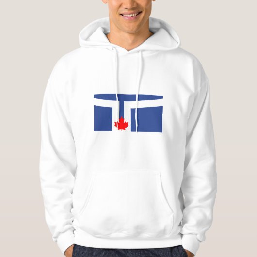Hooded Sweatshirt with Flag of Toronto, Canada パーカ (正面)