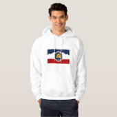 Hooded Sweatshirt with Flag of Utah, USA パーカ (正面フル)