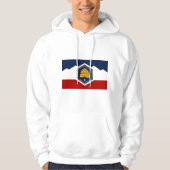 Hooded Sweatshirt with Flag of Utah, USA パーカ (正面)