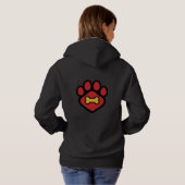 Hoodie Adult Animal Paw Print パーカ (裏面フル)