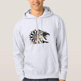 Hoodie Dartscheibe mit Dartpfeilen und Adlerkopf パーカ